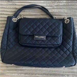 Karl Lagerfeld Quilted Black Shoulder Bag